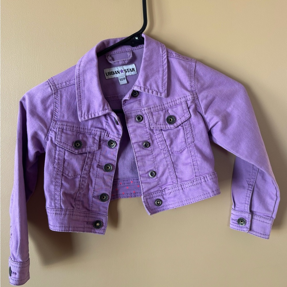 Urban Star Girls' Lavender Denim Jacket